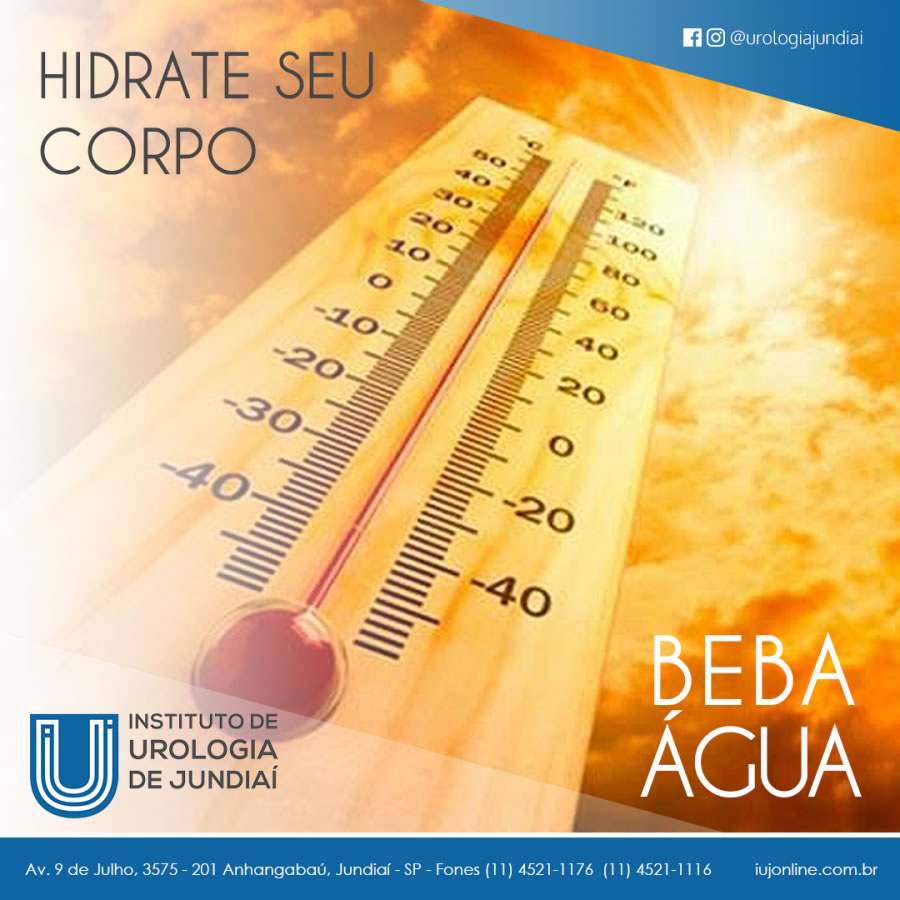 Hidrate seu corpo. Beba água!