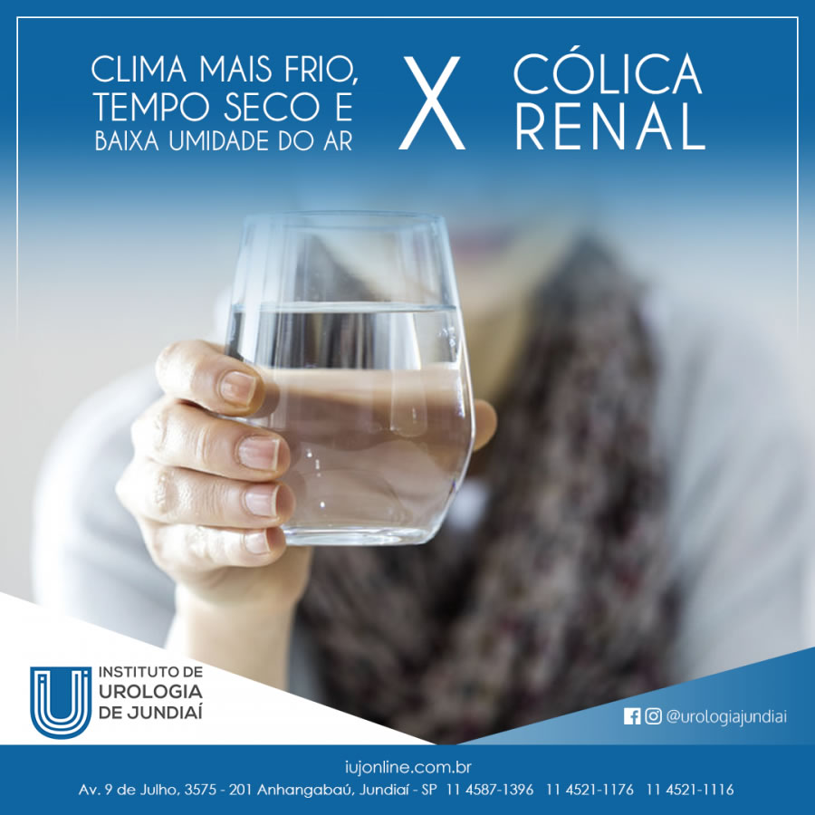 Clima mais frio, tempo seco e baixa umidade do ar X Cólica Renal